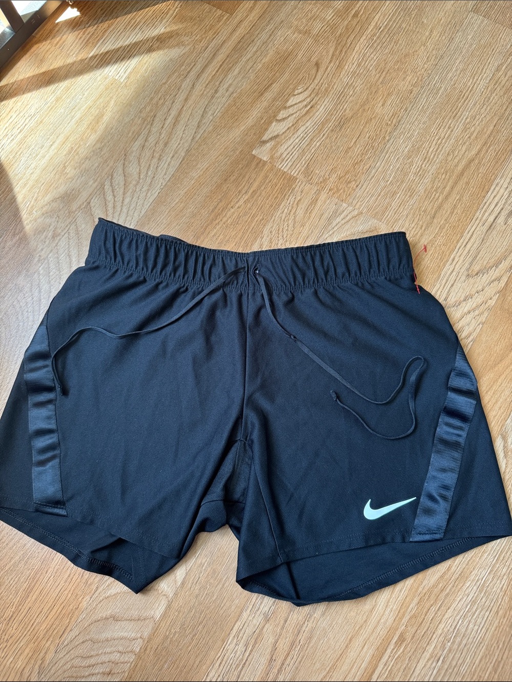 Nike Black Athletic Shorts with Mint Swoosh